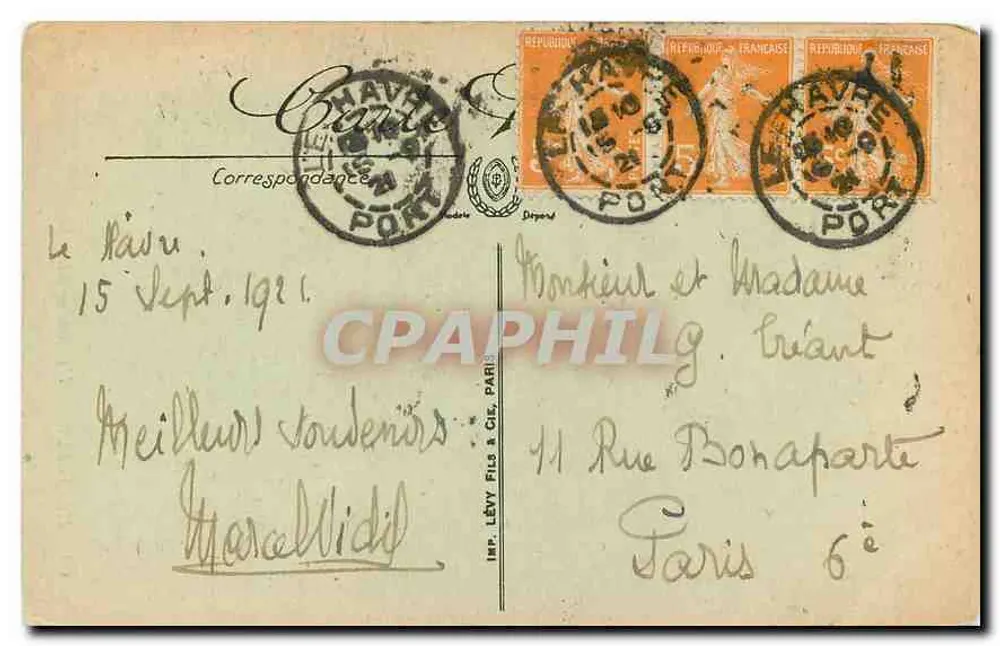 Harfleur — A Igreja — LL. — n°66 - Verso