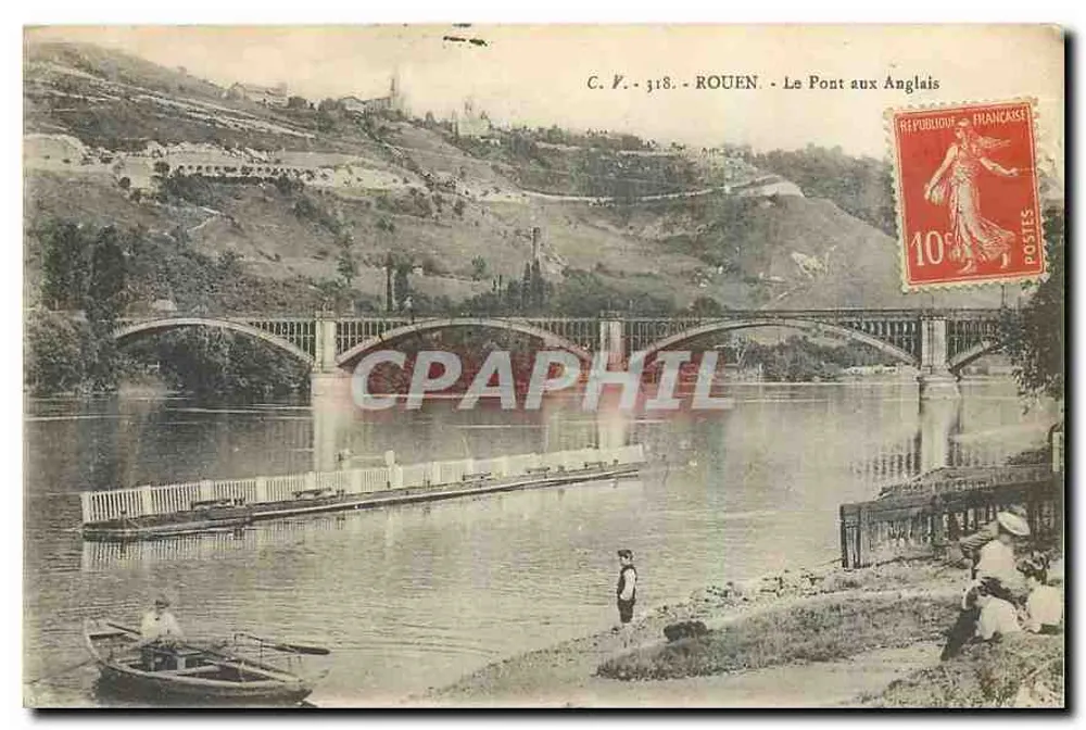 Rouen - The Bridge of Englishmen — C.V. 318 — publisher C.V. - Front