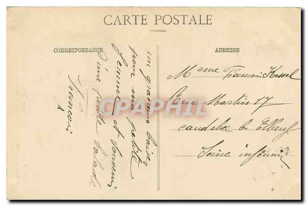 Rouen - Antigo Castelo de Felipe-Augusto - Ruínas da Torre da Pucelle onde Joana d'Arc foi presa em 1431 - Verso