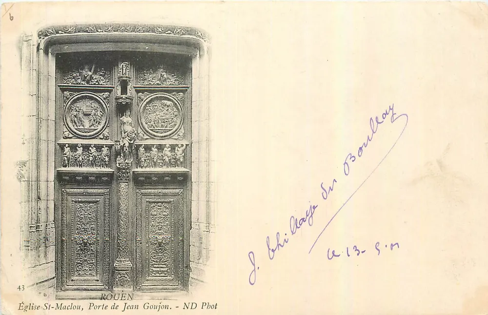 St-Maclou-Kirche, Tor von Jean Goujon — Rouen — ND Phot - Vorderseite
