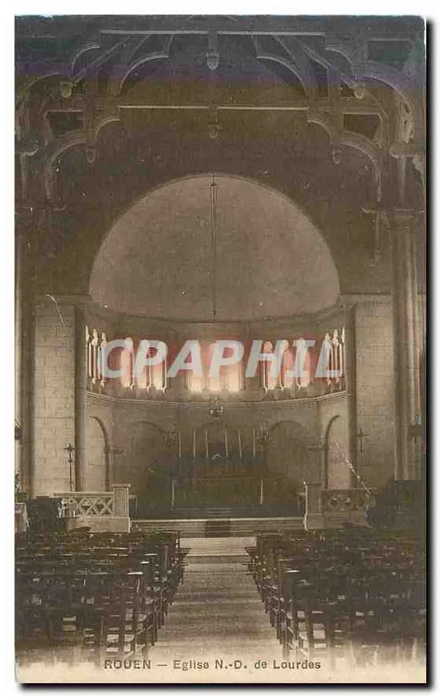 Rouen — Igreja N.-D. de Lourdes — visão interna - Frente