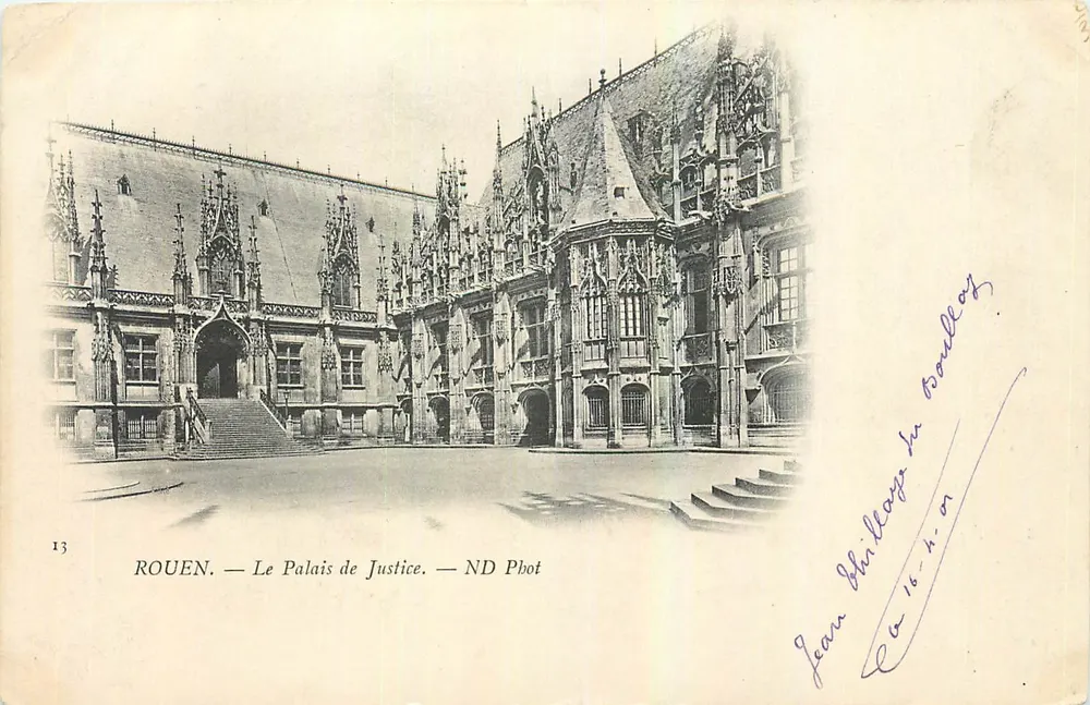 Rouen — Het Paleis van Justitie — ND Phot - Voorkant