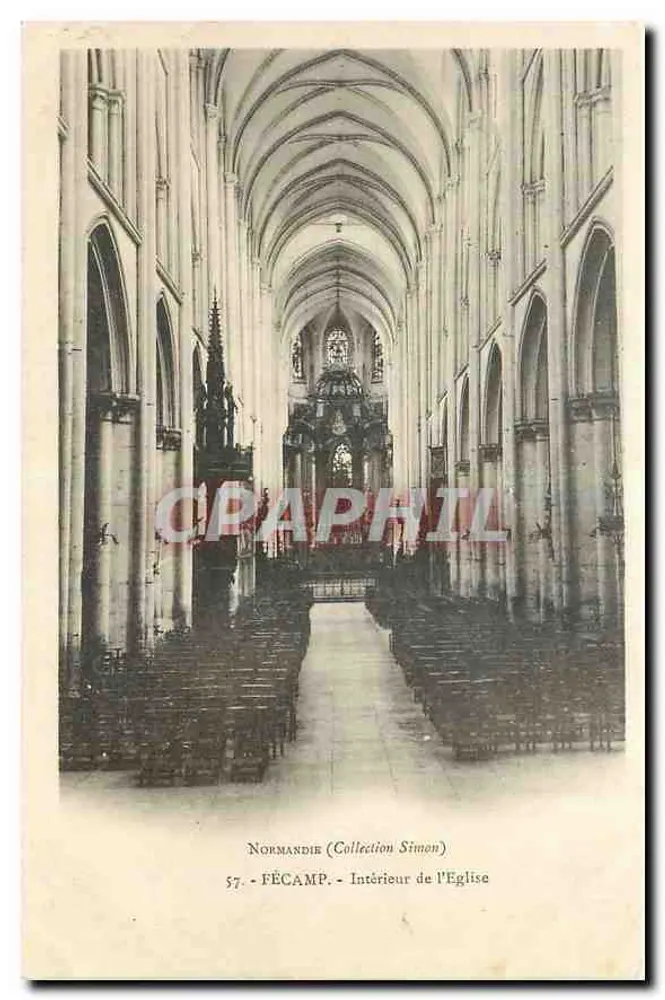 Fécamp — Interior of the Church — Collection Simon, No. 57 - Front
