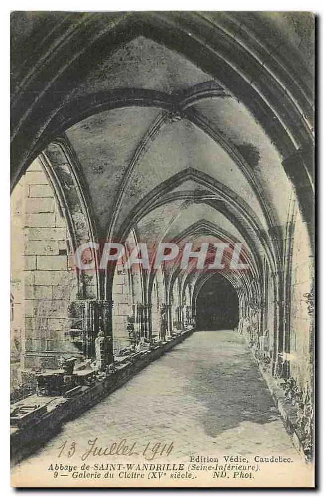 Abtei von SAINT-WANDRILLE — Galerie des Cloisters (15. Jahrhundert) — Ausgabe Védie, Caudebec - Vorderseite