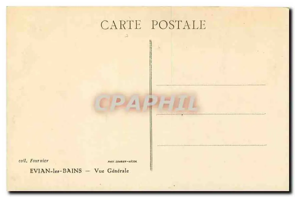 Evian-les-Bains — Widok ogólny — zbiór Fournier - Rewers