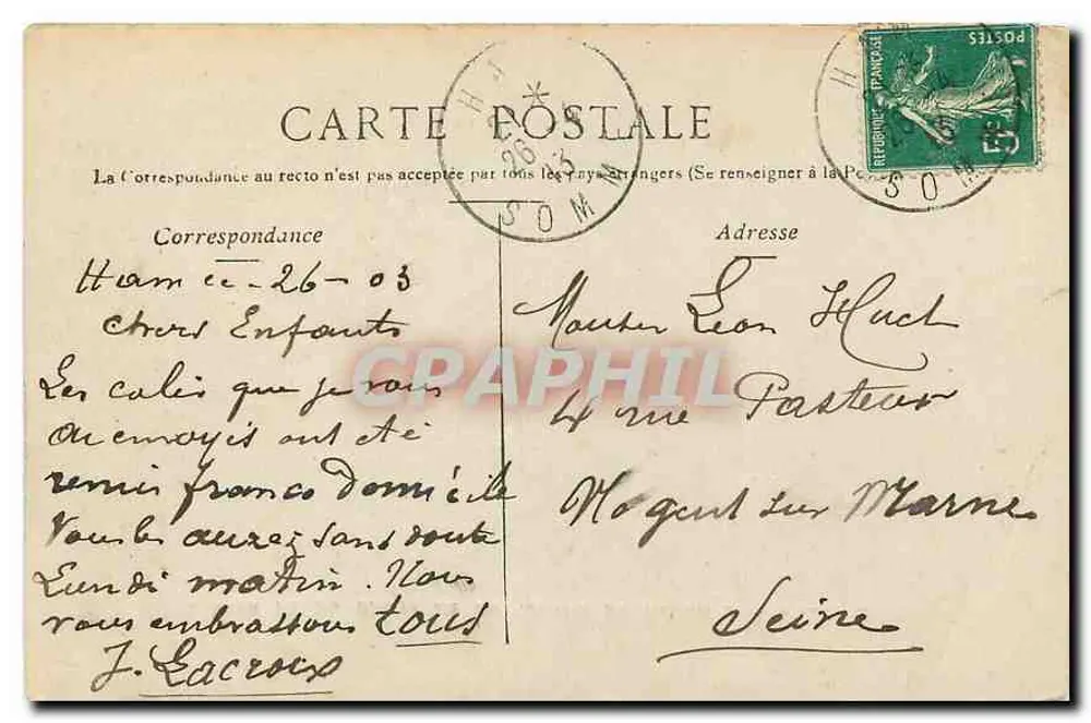 Clarens — Château de Chatelard et Alpes de la Savoie — éditeur non visible - Verso