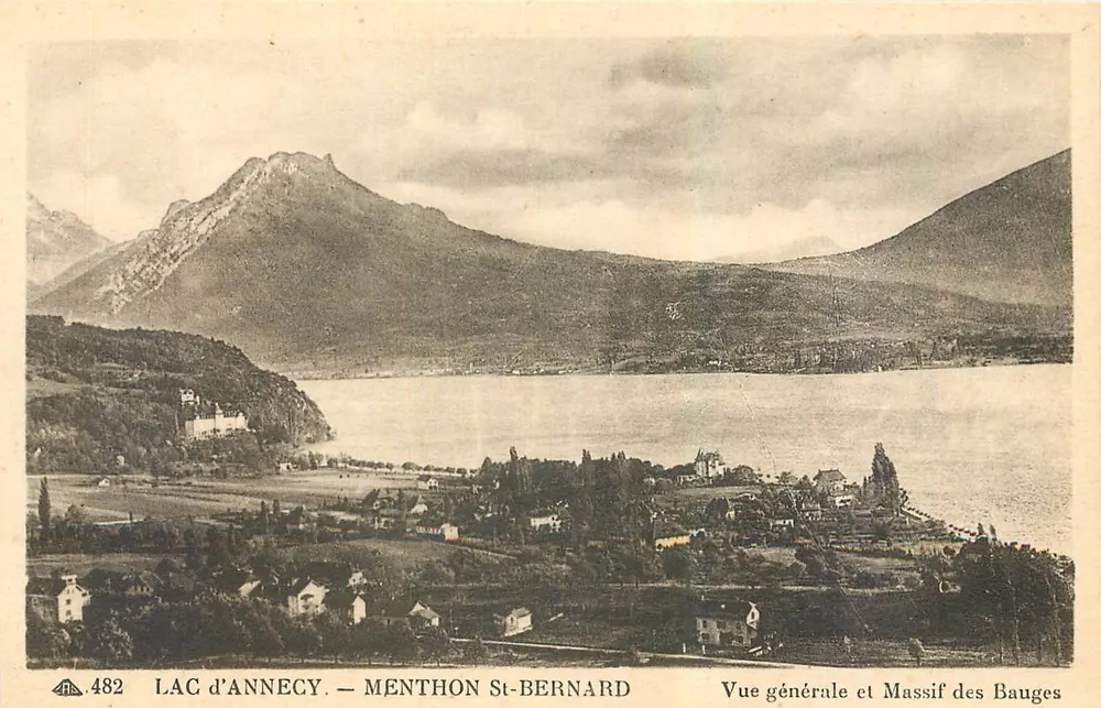 See Annecy — Menthon St-Bernard — Allgemeiner Blick und Massiv der Bauges — n° 482 - Vorderseite