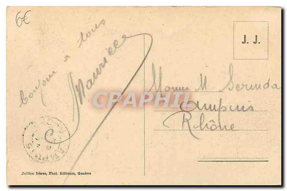 Aix-les-Bains — Hotel Mirabeau — J. J. 9489 - Verso