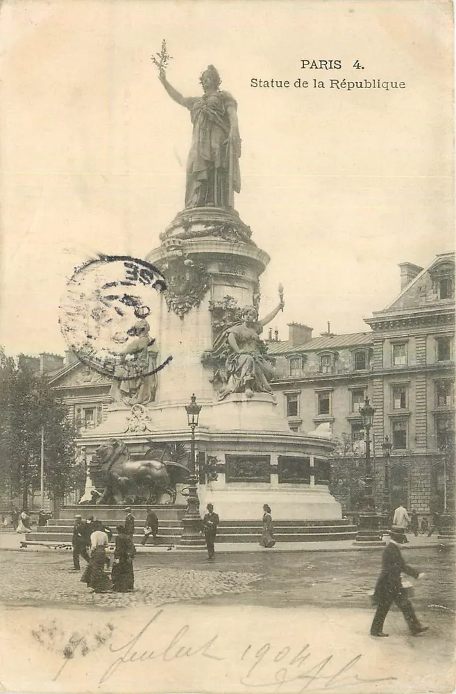 Statue of the Republic — Paris 4e — unknown publisher, series number not visible - Front
