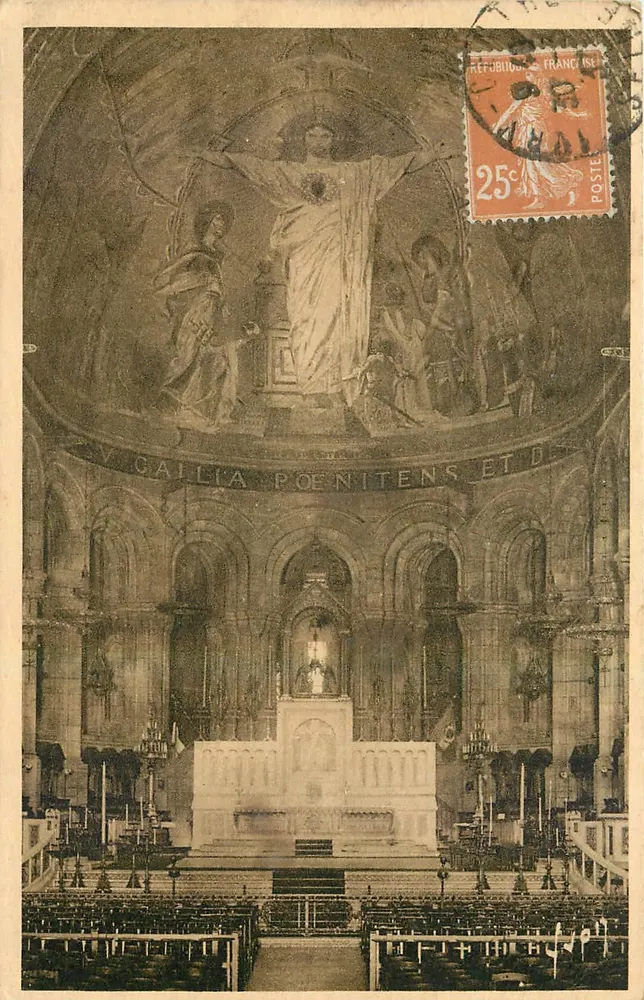 Innenansicht der Basilika des Heiligen Herzens von Montmartre — Der Chor — Éditions du Sacré-Cœur, Paris - Vorderseite