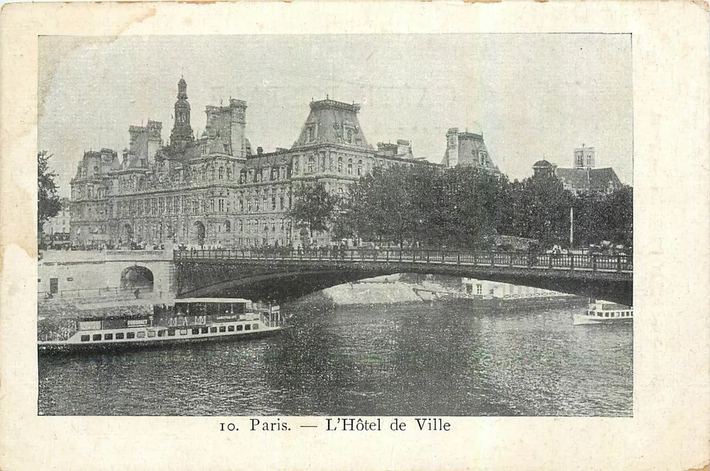 Paris — O Hotel de Ville — Coleção do Petit Parisien, N° 10 - Frente
