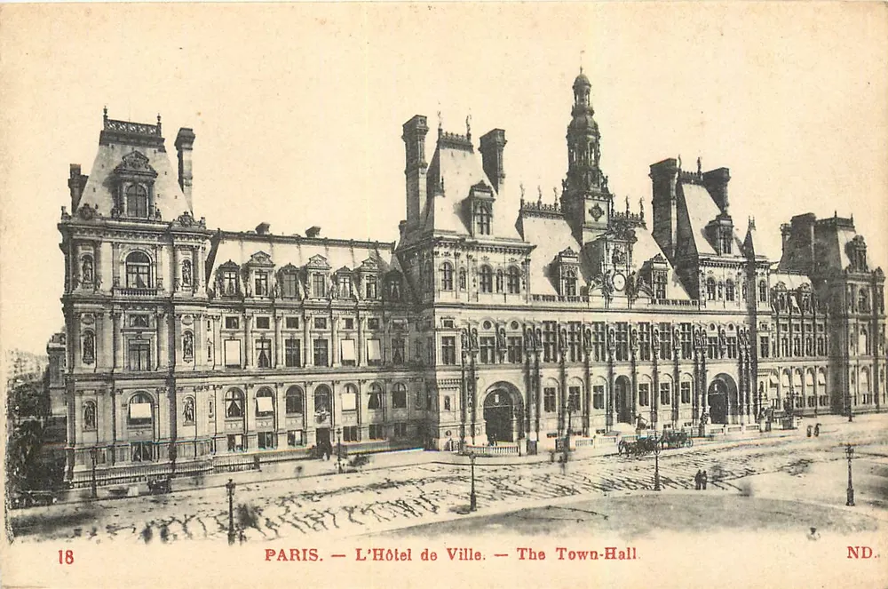 Paris — O Palácio de Justiça — The Town-Hall — N°18 - Frente