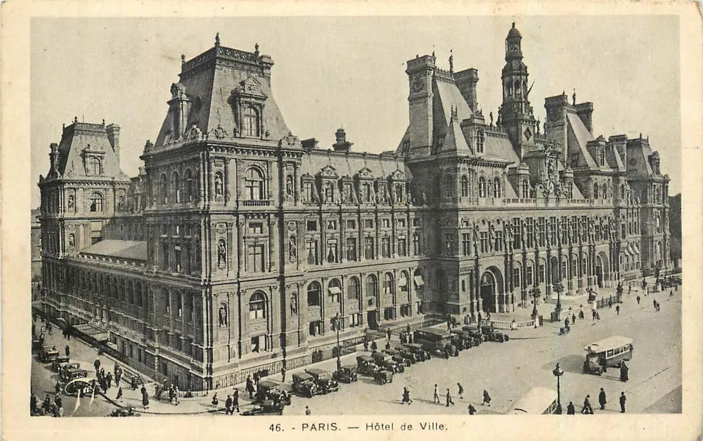 PARIS — Hotel de Ville — editor A. Leconte, n° 46 - Frente