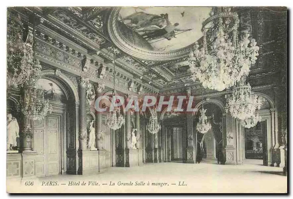 Paris — Rathaus — Die Große Speisehalle — LL. — n° 656 - Vorderseite