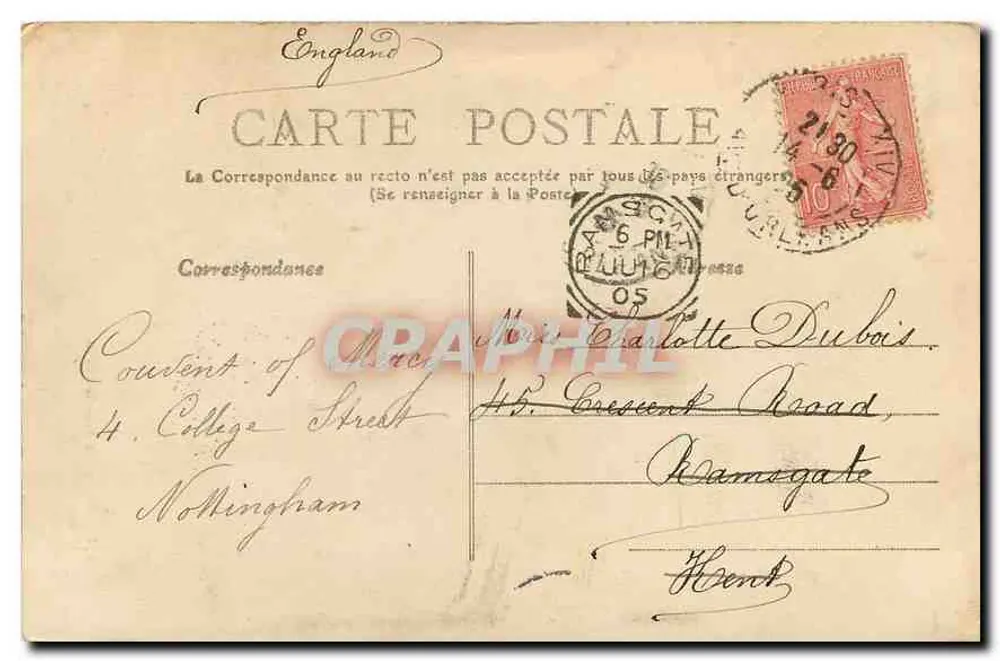 Cachoeira — Parque de Montsouris — Coleção F. Fleury, n° 474 - Verso