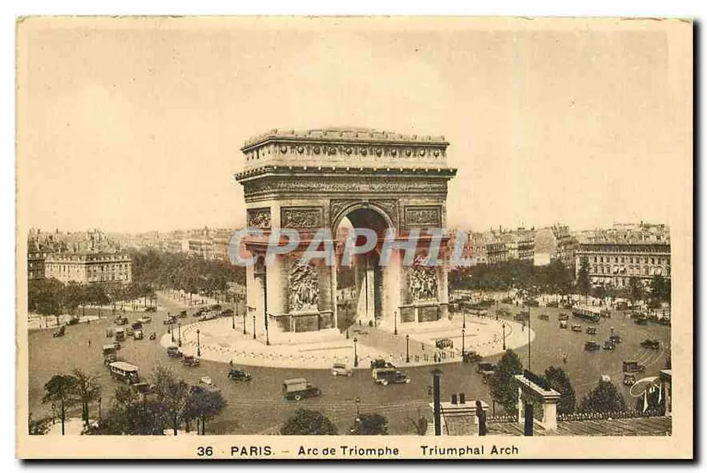 Paris — Arco do Triunfo — editor A. Léonie, Paris - Frente