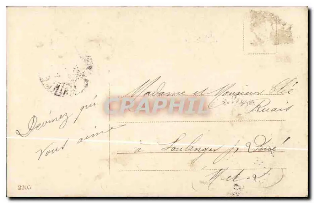 Vrouw met vis — 1 april — Uitgever RAS, n° 2205 - Achterkant