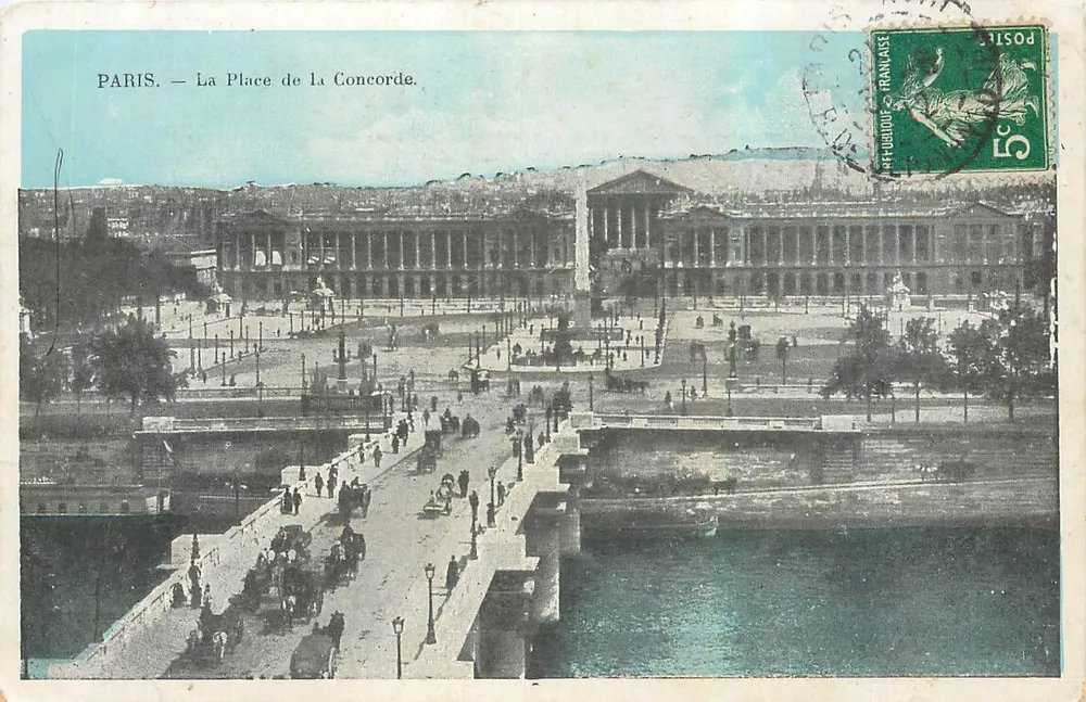 PARIS — A Place de la Concorde — Editor não visível, número de série não legível - Frente