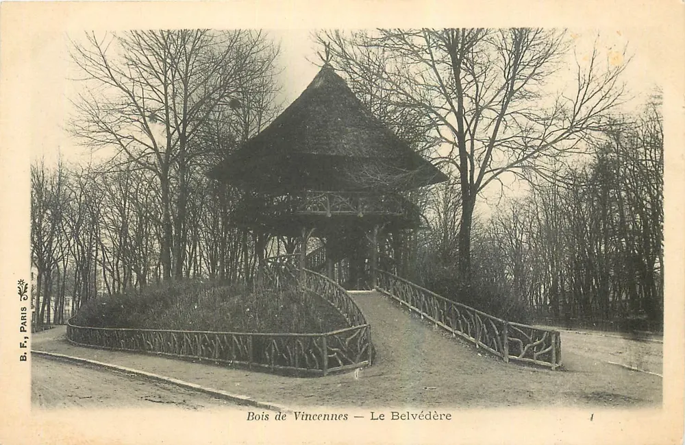 Bois de Vincennes — Le Belvédère — B.F., Paris - Frente