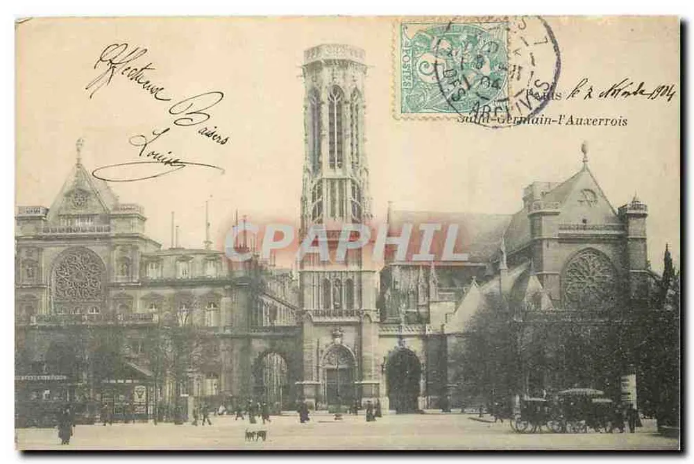 Igreja de Saint-Germain-l'Auxerrois — Paris — editor não visível - Frente