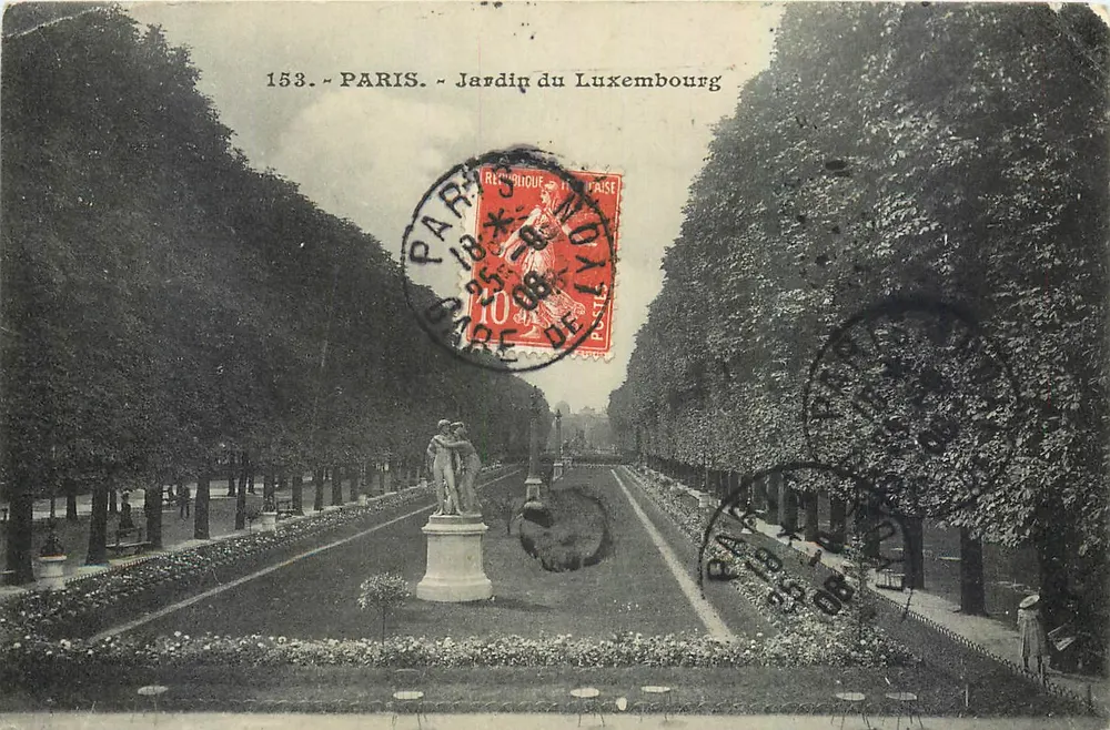 Jardim do Luxembourg — Paris — editor desconhecido, n° 153 - Frente