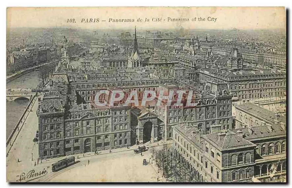 PARIS — Panorama da Cidade — editor La Pensée, n° 102 - Frente