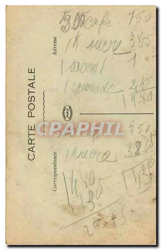 PARIS — Panorama da Cidade — editor La Pensée, n° 102 - Verso