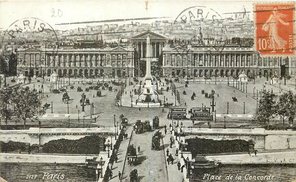 Place de la Concorde — Paris — Editor G. B. Petite-Post - Paris - Frente