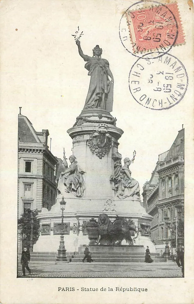 PARIS - Estátua da República — editor não visível, número de série não visível - Frente