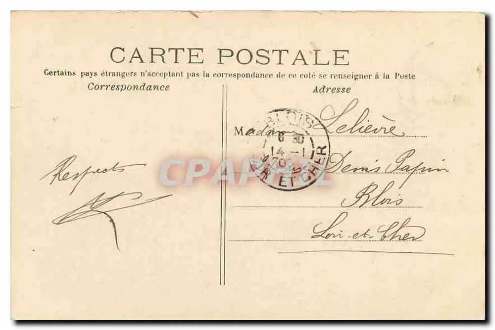 PARIS – Jardin du Luxembourg, Le Sénat — C.M. — n°74 - Verso