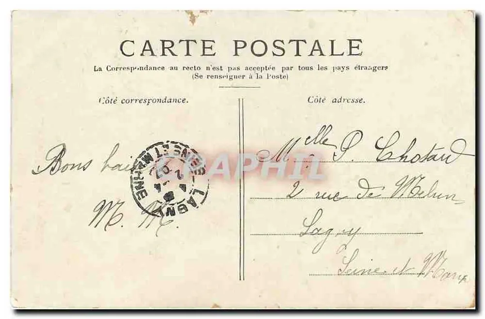 Paris — A Basílica de Montmartre — Editor não identificado, número de série não visível - Verso