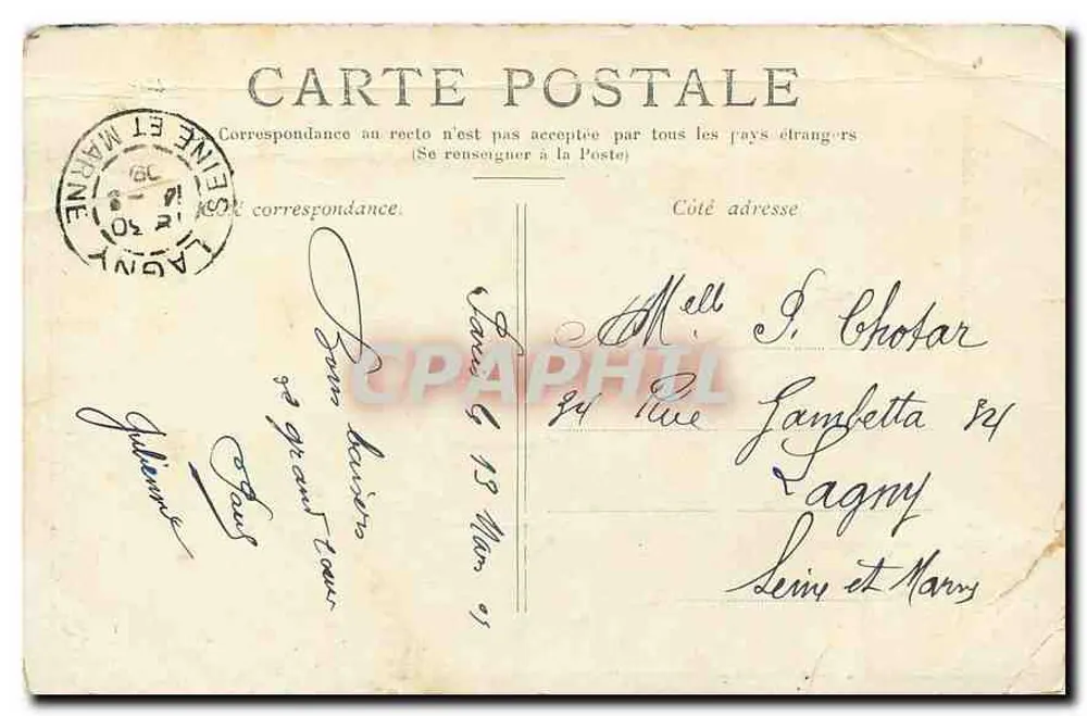 Paris — A Basílica de Montmartre — Editor não visível, número de série ilegível - Verso