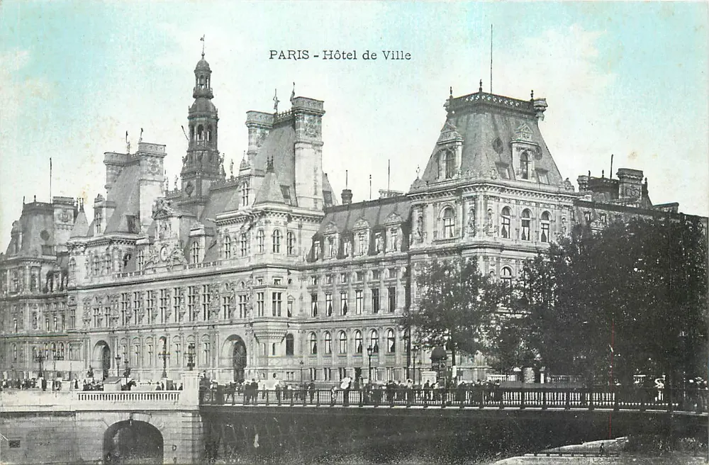 Paris - Hotel de Ville — vista panorâmica — editor não identificado - Frente