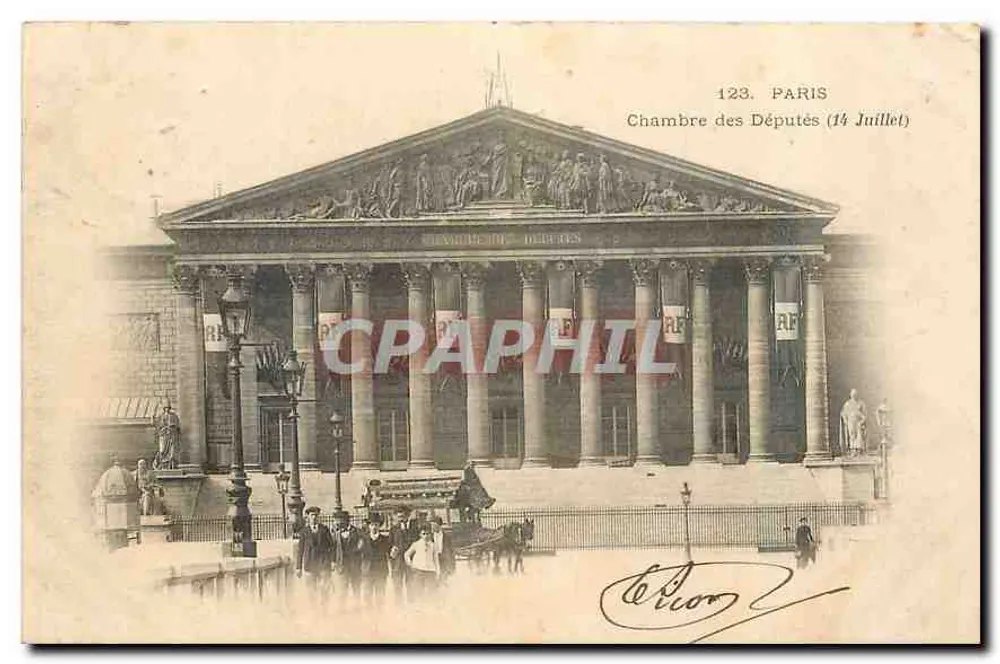 Sala dos Deputados — Paris — Editor C. Dion, n° 123 - Frente