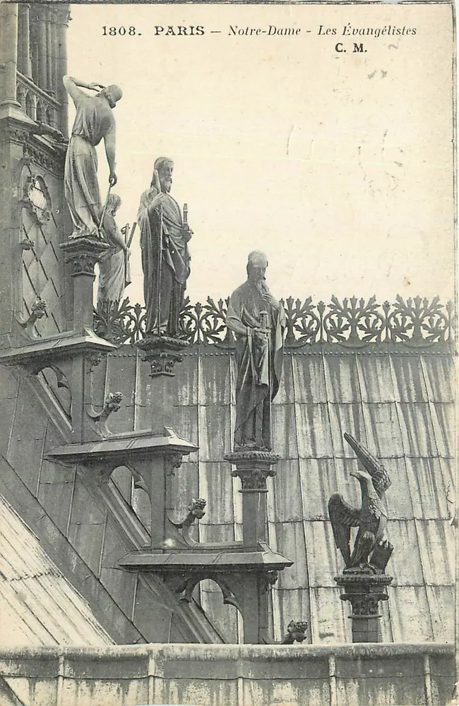 Paris - Catedral de Notre-Dame - Os Evangelistas — C.M. (editor) - Frente