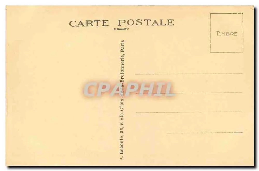 Paris - Place de la Concorde - Concord Square — vista com obelisco e fonte, editor A. Leconte, Paris - Verso