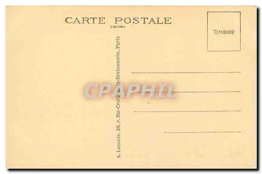 Paris - Praça da Bastilha — coluna da Bastilha com estátua, editor A. Leconte, n° 717 - Verso