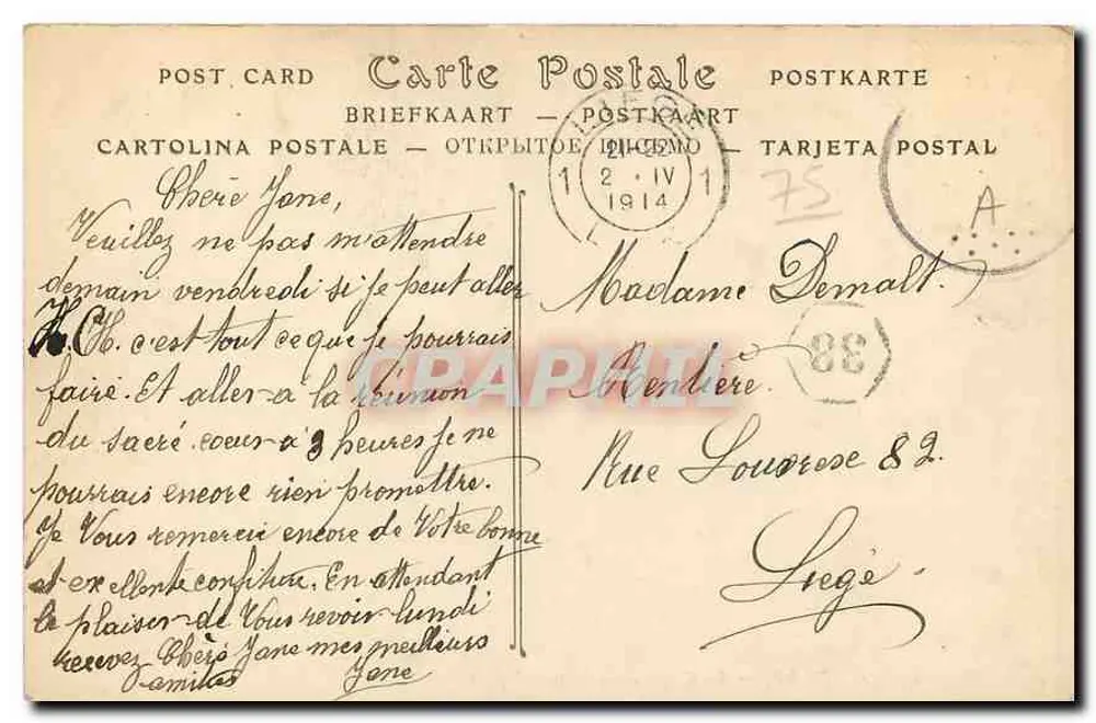 Paris — A Cripta da Santa Capela — Editor A. Lévy, n° 41 - Verso