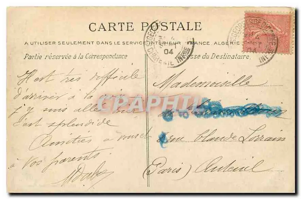 Um Royan: Die Fabelhöhle in Vallières — Collection Yvain Billard, Rouen - Rückseite