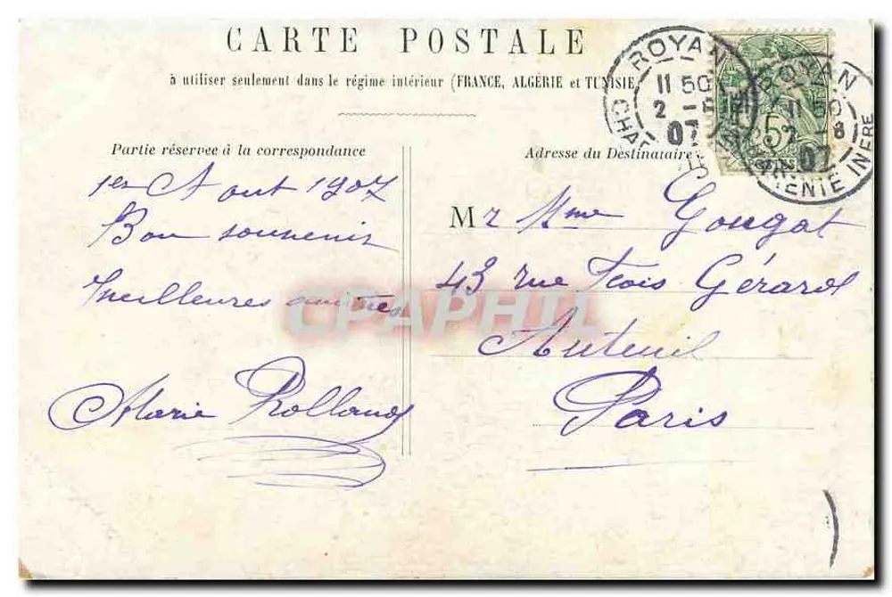 Royan-les-Bains — Das Casino de Foncillon — H.L. 1 - Rückseite