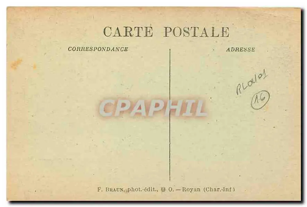 Angoulême — Zentrale Teil der Westfassade der Kathedrale, darstellend das Gericht des Letzten Tages (romanische Kunst) — F. Braun, phot.-edit., O.-Royan (Char.Inf.) - Rückseite