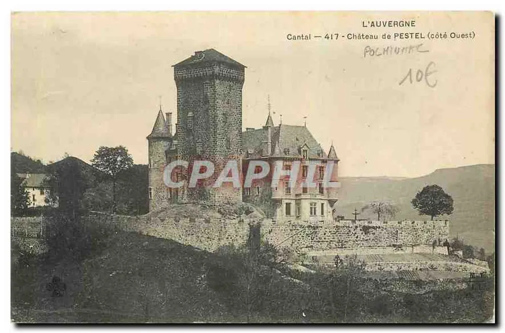 Schloss Pestel — Cantal — Auvergne (Westseite) — Pochmuntre 417 - Vorderseite