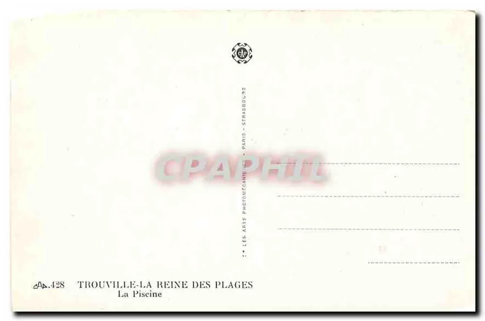 Trouville-la-Reine-des-Plages — Das Schwimmbad — Verlag: Les Arts Photographique, Paris - Rückseite
