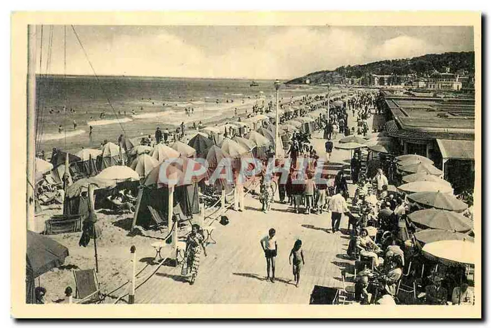 Deauville-la-Plage und das Bar du Soleil — Les Planches — Verlag: J.E. & A. Photomécanique, Paris - Vorderseite