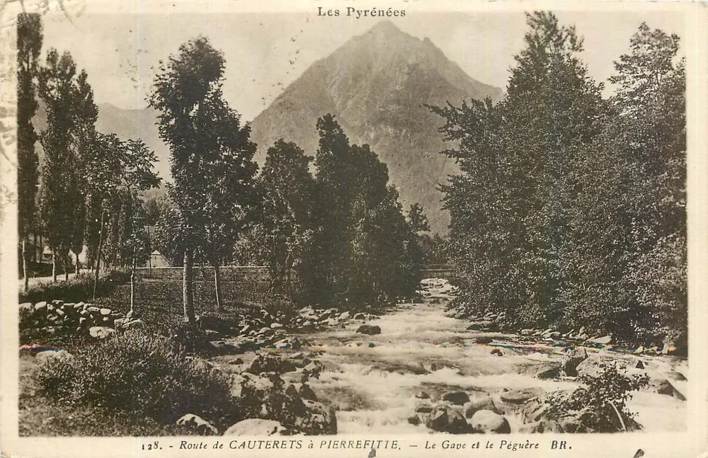 Route von Cauterets nach Pierrefitte — Der Gave und der Péguedre — BR. - Vorderseite