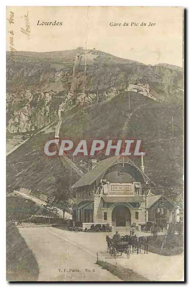 Lourdes — Gare do Pic du Jer — V.P. Paris, No. 6 - Frente
