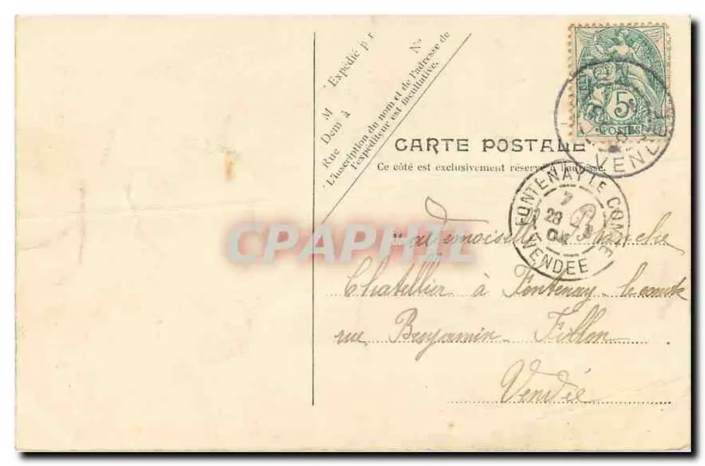 Lourdes — Gare do Pic du Jer — V.P. Paris, No. 6 - Verso