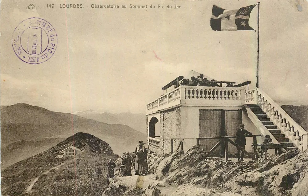 Lourdes. Ansicht des Observatoriums am Gipfel des Pic du Jer — n° 149 — Edition des Maisons du Futurionnaire - Vorderseite