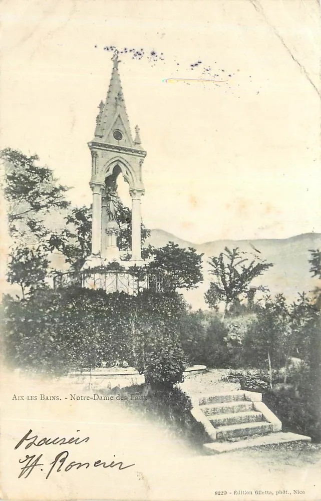 Aix-les-Bains - Notre-Dame des Eaux — Édition Gilletta, phot. Nica, n°8229 - Frente