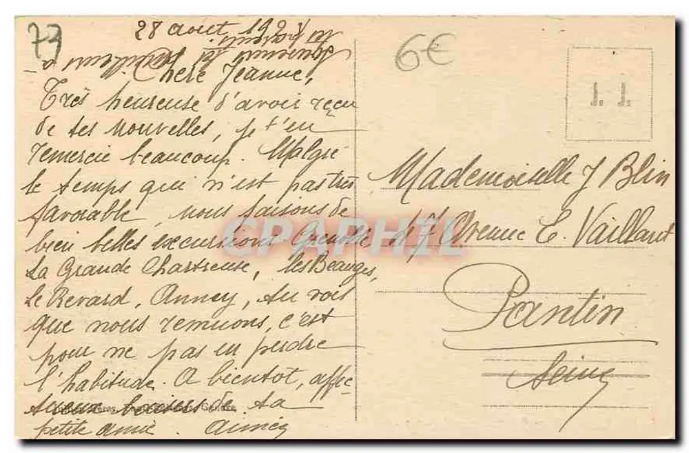 Aix-les-Bains — Bord du Sierroz — J. J. - 8738 - Achterkant